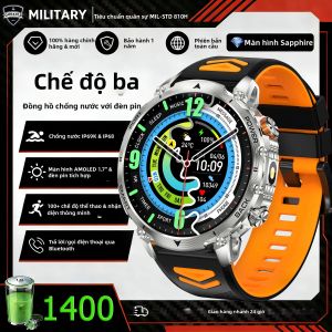 Đồng Hồ Thông Minh T-REX3 Ultra Pin 1400mAh Chống Nước IP68 Màn Hình AMOLED HD 1.46 Inch Gọi Điện La Bàn Đèn Pin Dành Cho Nam Giới