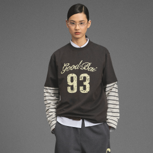 GOOD BAI | Oversized Fake Layered Contrast Color T-Shirt