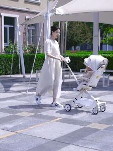 Baby yaya Baby Foldable StrollerFour-Wheel Stroller With Backrest SWith Brake foldable Stroller