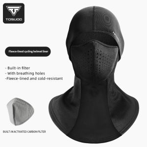TOSUOD Winter Thermal Full Face Mask Cold Protection Breathable Mask with Neck Cover for Skiing Cycling Motorcycle Helmet