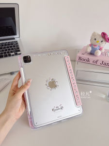 Acrylic Transparent Foldable iPad Case Anti-Fall with Pen Slot for Apple pro 13 Mini 6 7 10 2 And Air 7 New 2025 Model
