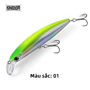 Kingdom | Mồi Câu Cá Kingdom Basstaor Minnow 80mm 21g & 93mm 30g Mồi Câu Nặng Thả Xa Chìm Dành Cho Cá Mú Nước Mặn Câu Biển Sông.