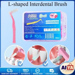 5/20Pcs L Shape Interdental Brushes: Oral Care Hygiene Tool
