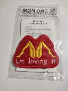 Im lovin it embroidery patches clothing accessories