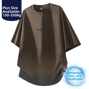BINHANG | Breathable Slim-fit Casual T-shirt for Big Men