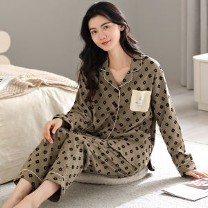 Pure Cotton Long Sleeve Open Cardigan Sleepwear Loose Fit Womens Spring Autumn Style Casual Home Clothes Outerwear
