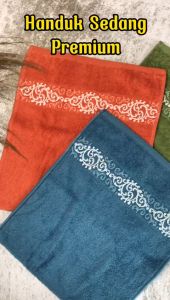 Handuk Mandi Dewasa Ukuran Besar TERRY PALMER Motif Bordir Batik Batik  98x50cm Bahan tebal Premium