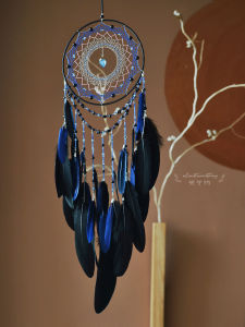 Handmade Deep Sea Ultra Fine Natural Crystal Dream Catcher Black Series High-End Gift for Boys Chinese New Style Home Decor