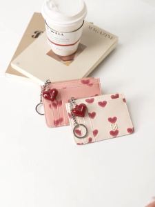 SeaGloca Valentines Day Baru Limited Tempat Kartu dan Koin Motif Love dengan Charm untuk Wanita No 02