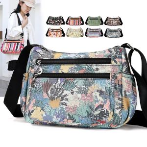 กระเป๋าสะพายข้างผ้าไนลอน Oxford Casual สำหรับผู้หญิง กระเป๋าเดินทางแบบสะพายไหล่ข้างเดียว กระเป๋าผ้าใบแม่ ป้องกันน้ำ