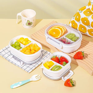 [SG] 3 compartment Food container for school bento box microwave safe food container students children