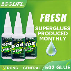 Loolifl1-5Pcs 502 Super Glue Instant Dry Multi-Purpose Cyanoacrylate Adhesive Shoe Repair Glue Leather Rubber Wood Metal Glass Strong Glue 502 Liquid Glue Tool