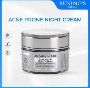 Night Cream Benings Series NEW FORMULA Krim Malam Acne Flek Lightening by dr. Oky Pratama