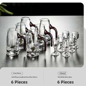 ZHUXI | Chinese Style Alcohol Shot Glasses with Precise Measuring Lines