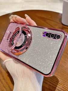 Huawei Y9Prime 2019 Phone Case Womens Gradient Sparkle Dust Anti-Fall Full Edge Protection Transparent Silicone Cover for Huawei Y7Pro 2019