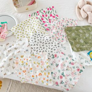 Pure Cotton Muslin Towel Soft Absorbent Baby Bath Towel Face Wash Cloth Children Handkerchief for 5 Months to 6 Years Old Kids