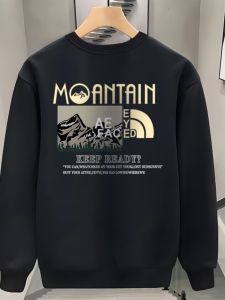 เสื้อสเวตเชิ้ตคลุมด้วยผ้าคอกลมฤดูใบไม้ร่วงฤดูหนาวสําหรับผู้ชายและผู้หญิงพร้อมซับขนแกะเสื้อแขนยาวแฟชั่นลําลอง