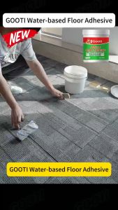 💥1kg With Brush💥Acrylic Flooring Adhesive Glue For Vinyl Tiles Carpeting PVC Leather Easy Application Low Odor