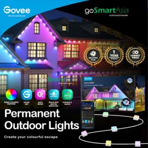 goSmart Asia Govee Permanent Outdoor Lights 15 & 30 Meter | RGBICWW Garden Lights (2 packs) Outdoor Strip Light RGBIC Lighting Lampu Hiasan Smart Lighting