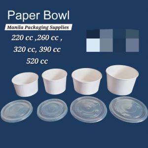 [100 pcs] Plain white paperbowl  Disposable cup