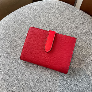 Cowhide Palm Print New Arrival Passport Holder Multi-Card Position Large Wallet Ultra-Thin Genuine Leather Short and Medium Style Folding Small Wallet Women