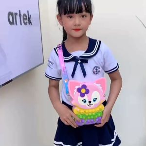 Túi popit đeo chéo size lớn ( đựng vừa điện thoại) hình Linabell dễ thương túi đeo thời trang cho bé _ Tingting