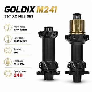GOLDIX | GOLDIX M241 6-Bolt MTB Hub 24/28H BOOST 36T Ratchet NO LOGO Lightweight Mountain Bike Hub HG XD MS Freehub THRU for XC MTB