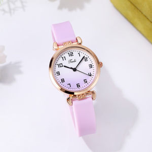 Womens Quartz Watch Fresh Simple Design Gradient Candy Colors Digital Casual Ladies Wristwatch Perfect for Students Daily Wear
