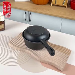 18cm Cast Iron Skillet Pan Set 2-In-1 Cast Iron Dutch Oven Pot with Skillet Lid Cookware Set Product name: 2-in-1 cast iron skillets