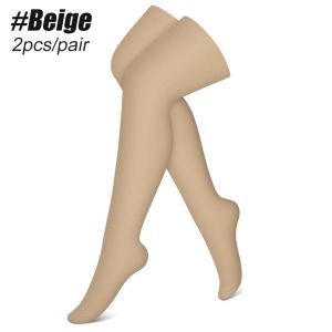1Pair Thigh High Compression Socks for Women and Men Circulation Over the Knee-Best Support for RunningCycling AthleticTravel