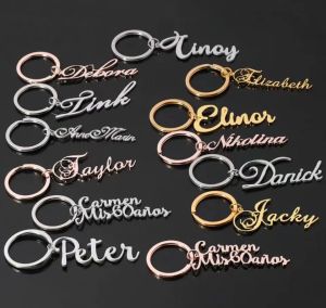 Custom Keychain Name Stylish Custom English Name Letter Keychain to Map Customizable Metal