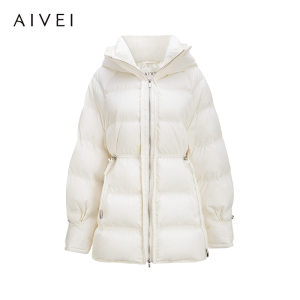 AIVEI | Slim Fit Hooded Down Jacket for Petite Women Winter 2025