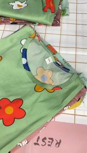 Ninabobo BT001: Pakaian Tidur Piyama Set Stelan Baju Tidur Wanita Lengan Pendek