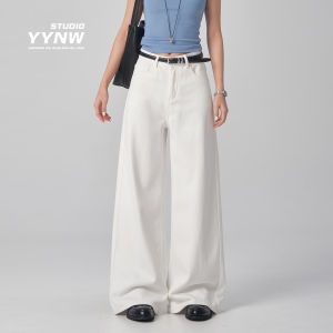 YYNW | Quần Jeans Dáng Rộng Phối Cao Thoáng Mát Giảm Cân
