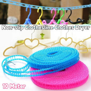 10m Portable Anti Slip and Windproof Clothesline Fence Style Clothes Drying Rope Outdoor Travel Clothes Hanging Rope