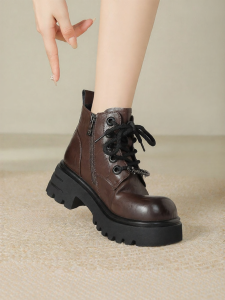Josiny | New Summer Ladys Boots Lace-Up Chunky Heel