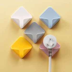 1/2/4Pcs Self Adhesive Power Plug Socket Hanger Holder Wall Storage Hook Cord Storage Rack Kitchen Plug Hook