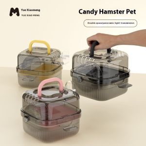 MOLES丨กรงเลี้ยงนก/หนูขนมที่มีพื้นที่สองชั้นและความโปร่งใสแบบเต็มมุมมอง