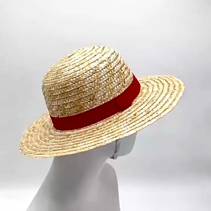 Straw Hat Cosplay Adults Kids Gift Anime Cartoon Sunscreen Cap Breathable Visors One Piece Luffy