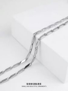 Kalung Trendy Padi Titanium Polos Pria-Wanita Anti Karat Anti Luntur