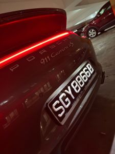 LTA Compliant Singapore First 3D Printed Number Plate Car Plate White/Black base