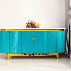 Bufet Pendek Oval Kaki 160cm Meja tV/trinityjayafurniture