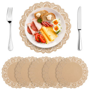 100/200 Sheets Paper Table Pads 34cm Lace Paper Place Mats Decorative Paper Doilies Multipurpos Paper Placemat Paper Table Mat