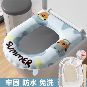 Vỏ Bọc Bồn Cầu Bằng Vải Nỉ Dày Chống Thấm Nước Mùa Đông Không Cần Giặt Dùng Cho Mọi Mùa Có Dây Buộc Mẫu Mới 2025