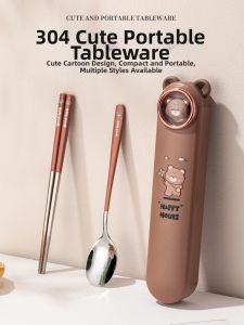 TREEJACK | Portable Stainless Steel Kids Utensils Set