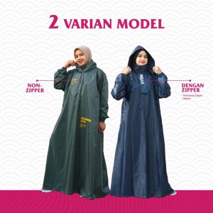 Jas Hujan Hijaber Wanita Dewasa Ponco Raincoat / Jas hujan gamis jumbo premium