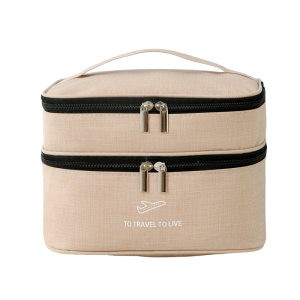Portable and Spacious Dual-layer Waterproof Toiletry Cosmetic Bag C17