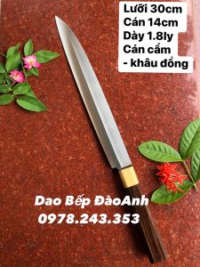 Dao sashimi nhọn thái lát cá hồi