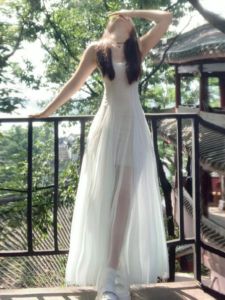CHANGTONG | Popular French Elegance Aesthetic Beach Vacation Fairy Dress