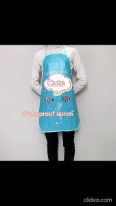 MYX Store MYX Store Celemek Masak Anti Air / Apron Water Prov Karakter Hewan Lucu Waterproof Dapur Anti Minyak Air Motif Cuci Piring